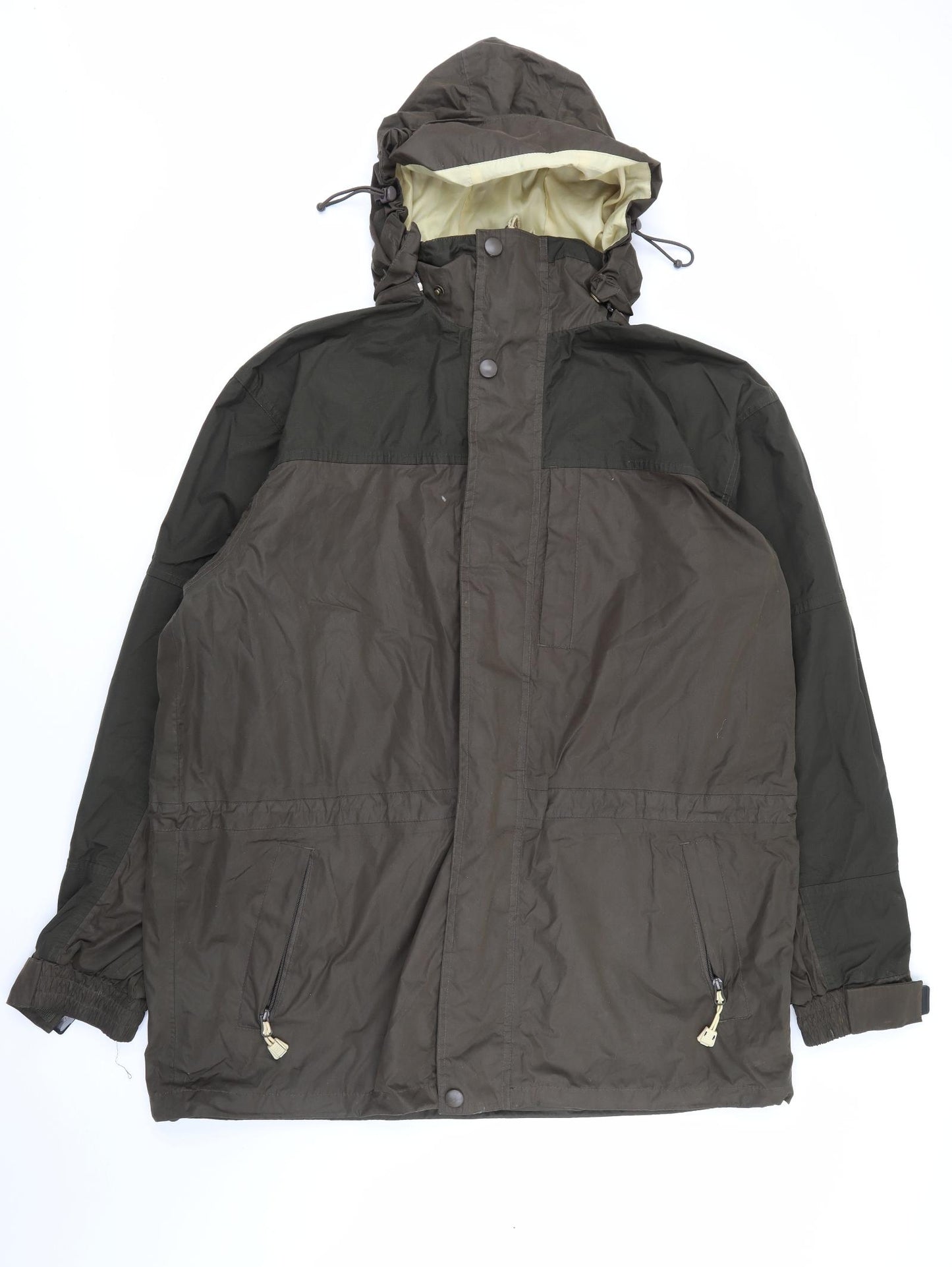 Crane Sports Mens Brown   Rain Coat Coat Size XL  Zip