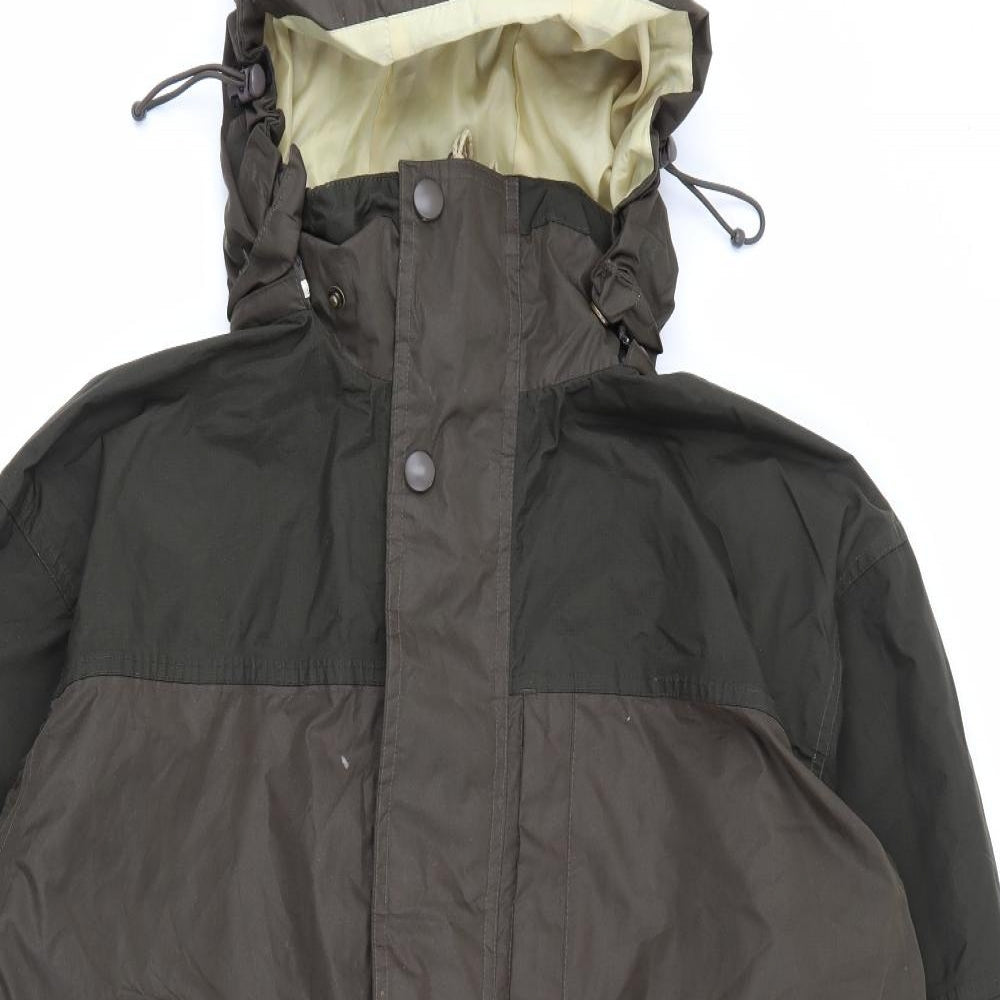 Crane Sports Mens Brown   Rain Coat Coat Size XL  Zip