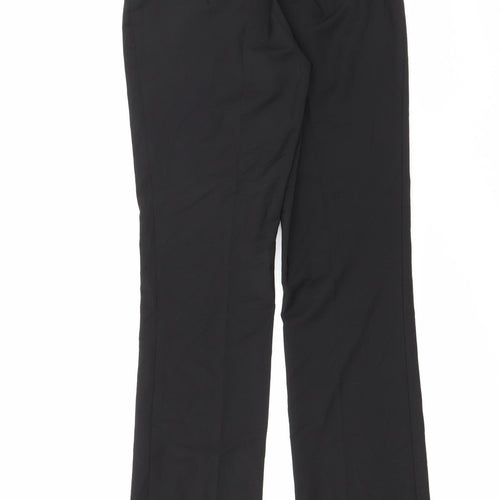 Slacks & Co Womens Black  Polyester Trousers  Size 25 L33 in Regular Zip