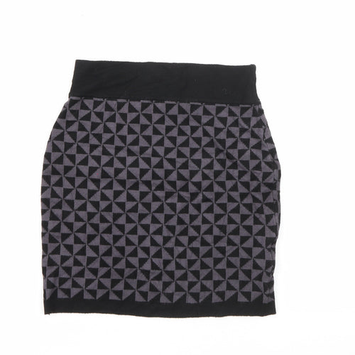 Amisu Womens Purple Geometric Viscose Mini Skirt Size XS  Regular