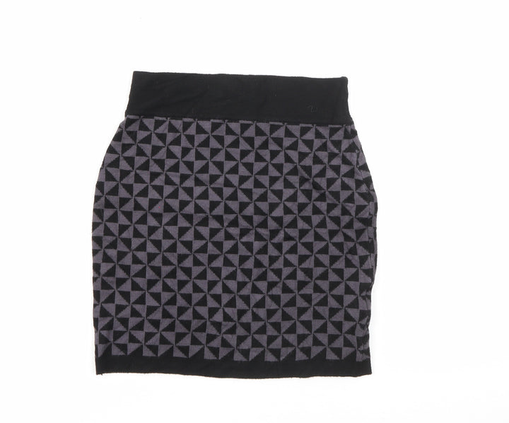 Amisu Womens Purple Geometric Viscose Mini Skirt Size XS Regular