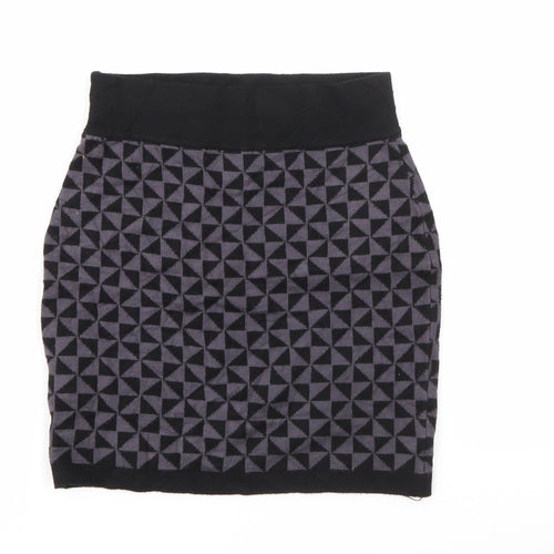 Amisu Womens Purple Geometric Viscose Mini Skirt Size XS  Regular
