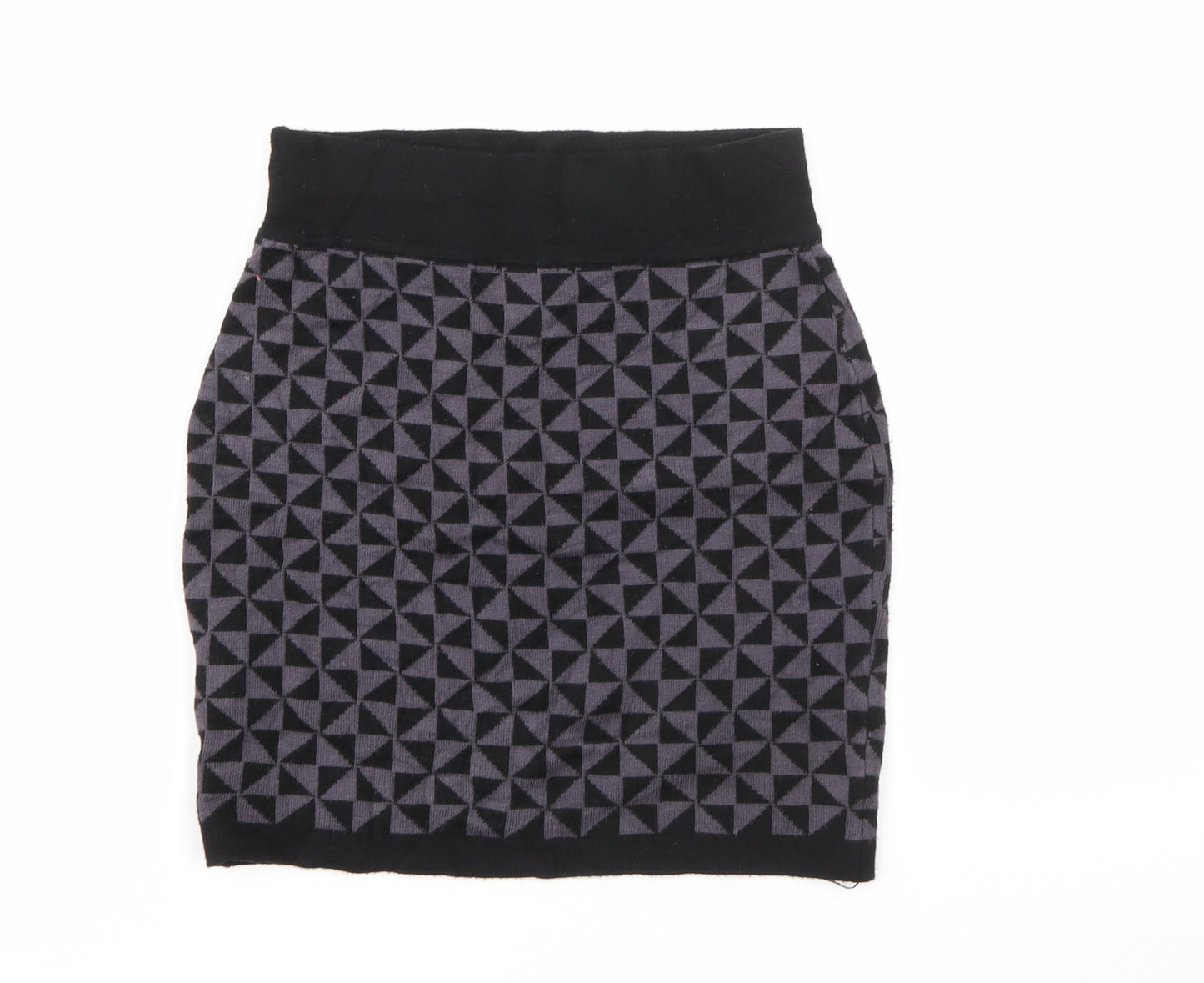 Amisu Womens Purple Geometric Viscose Mini Skirt Size XS  Regular