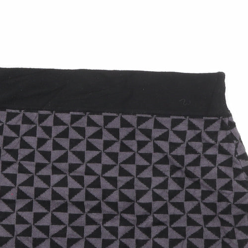 Amisu Womens Purple Geometric Viscose Mini Skirt Size XS  Regular