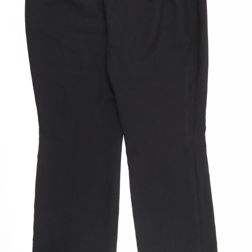 Papaya Womens Black  Polyester Trousers  Size 18 L30 in Regular Zip