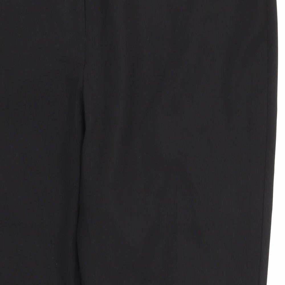 Papaya Womens Black  Polyester Trousers  Size 18 L30 in Regular Zip