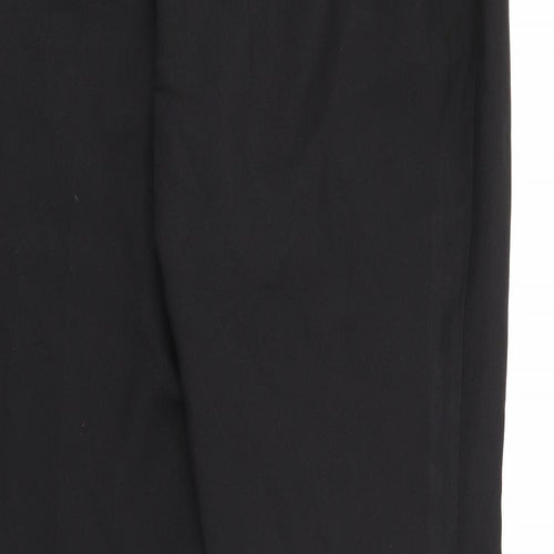 Papaya Womens Black  Polyester Trousers  Size 18 L30 in Regular Zip