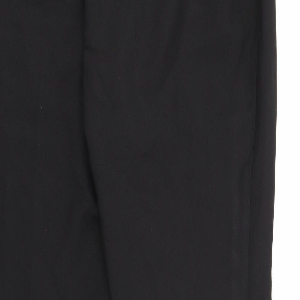Papaya Womens Black  Polyester Trousers  Size 18 L30 in Regular Zip