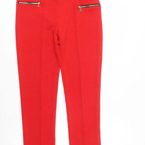 Made in Italy Womens Red  Polyester Dress Pants Trousers Size 30 in L29 in Regular