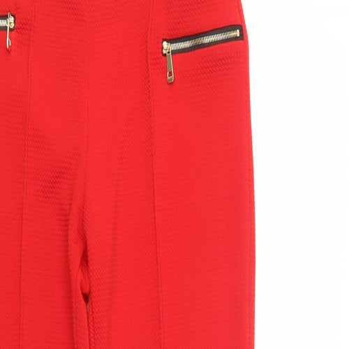 Made in Italy Womens Red  Polyester Dress Pants Trousers Size 30 in L29 in Regular