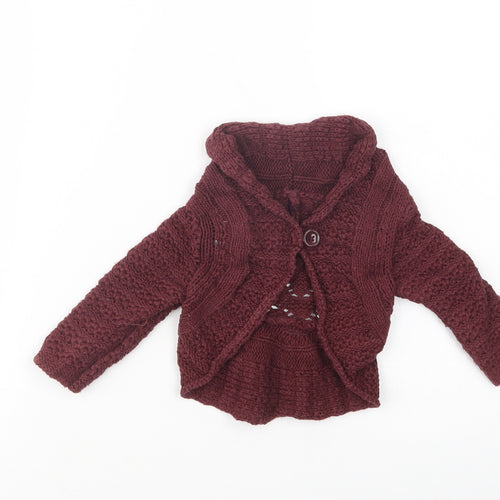 George Baby Purple  Cotton Cardigan Jumper Size 9-12 Months  Button