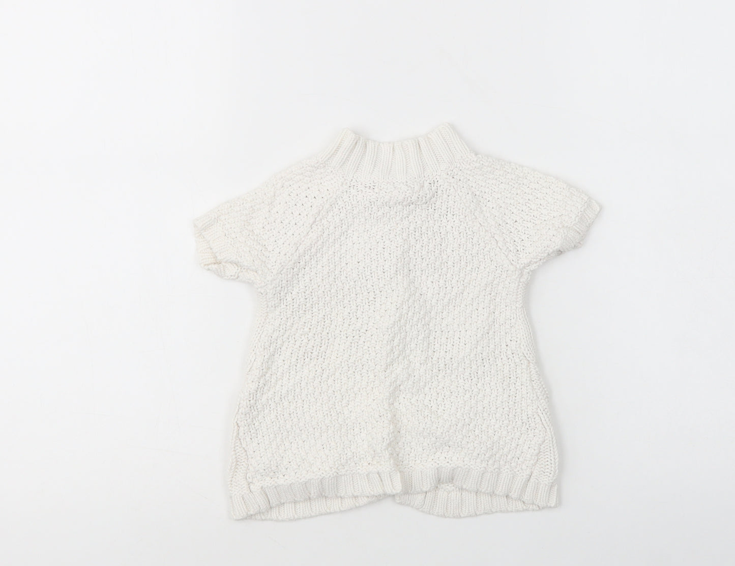 Jillian's Closet Baby White  Cotton Cardigan Jumper Size 9-12 Months  Button