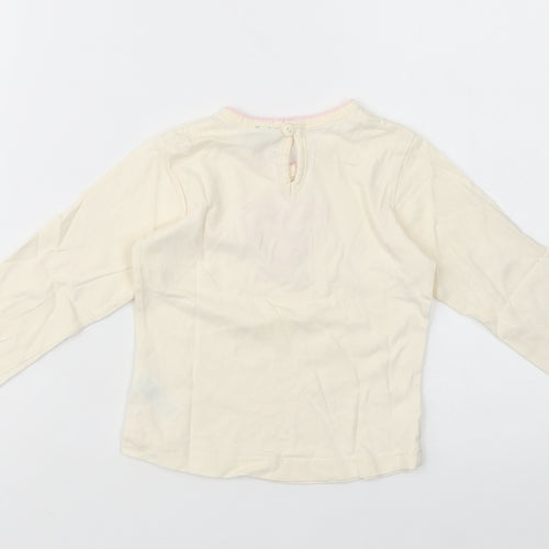 Adams Kids Baby Yellow  Cotton Pullover T-Shirt Size 12-18 Months Crew Neck Pullover - Heart