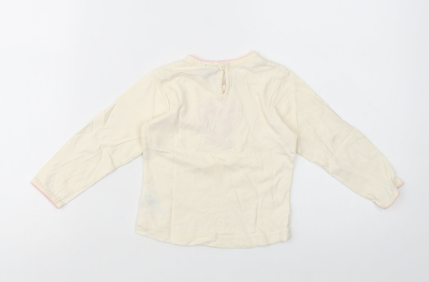 Adams Kids Baby Yellow  Cotton Pullover T-Shirt Size 12-18 Months Crew Neck Pullover - Heart