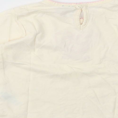 Adams Kids Baby Yellow  Cotton Pullover T-Shirt Size 12-18 Months Crew Neck Pullover - Heart
