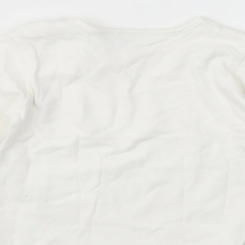 Mexx Baby White  Cotton Basic Polo Size 12-18 Months Crew Neck Snap
