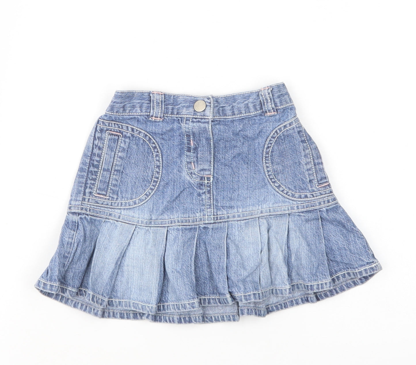 NEXT Baby Blue  Cotton Skater Skirt Size 12-18 Months  Snap