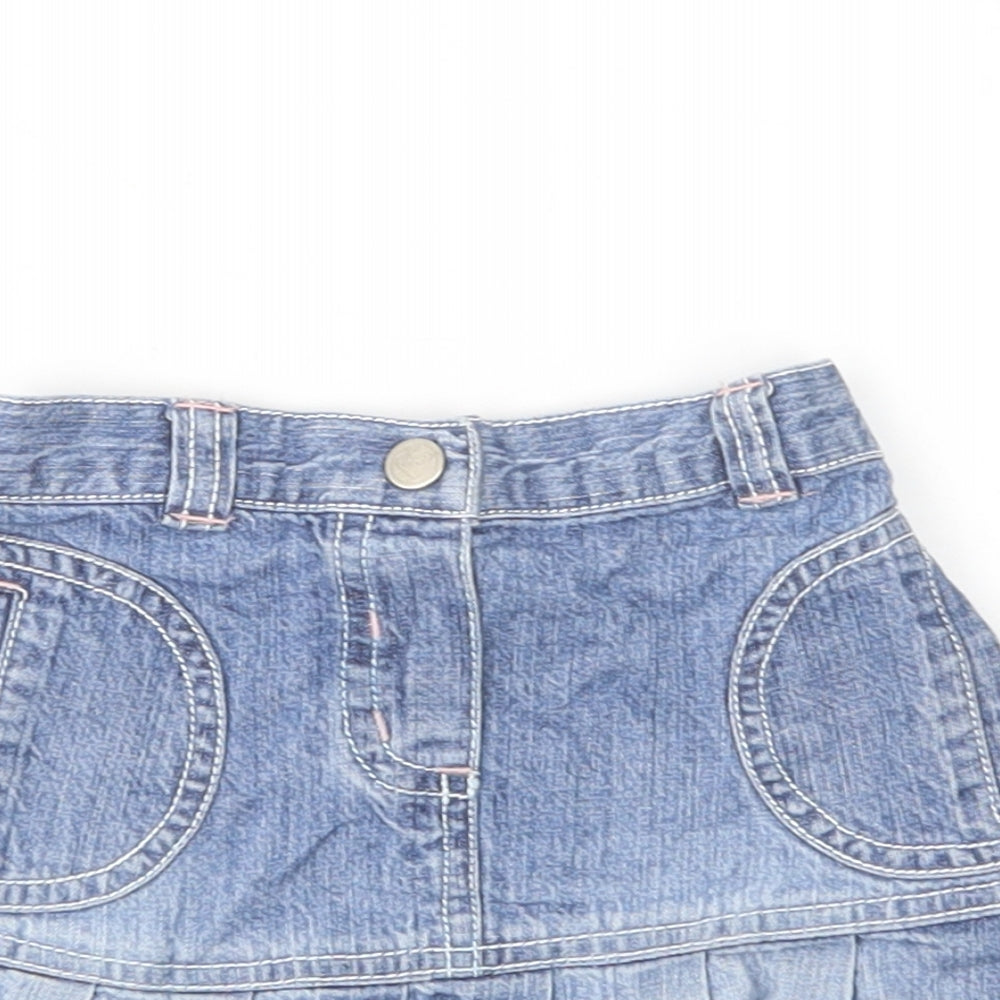 NEXT Baby Blue  Cotton Skater Skirt Size 12-18 Months  Snap