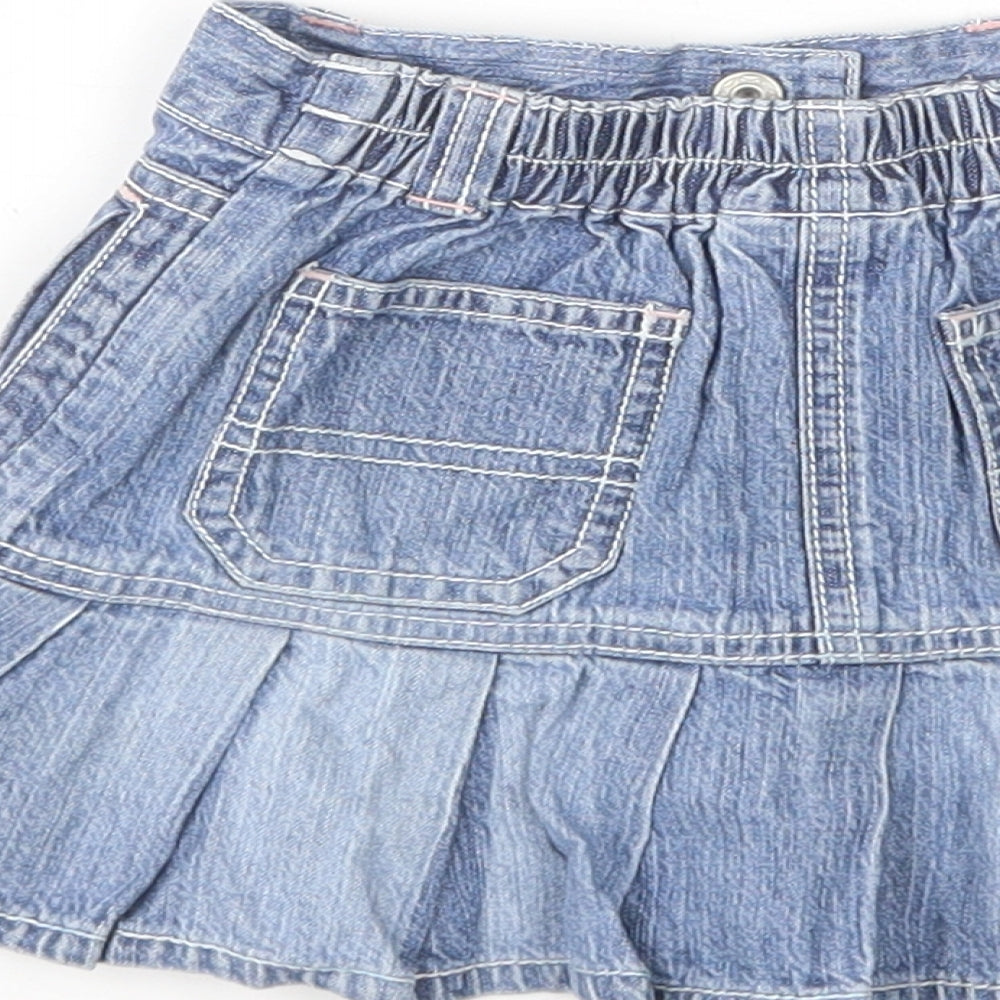 NEXT Baby Blue  Cotton Skater Skirt Size 12-18 Months  Snap