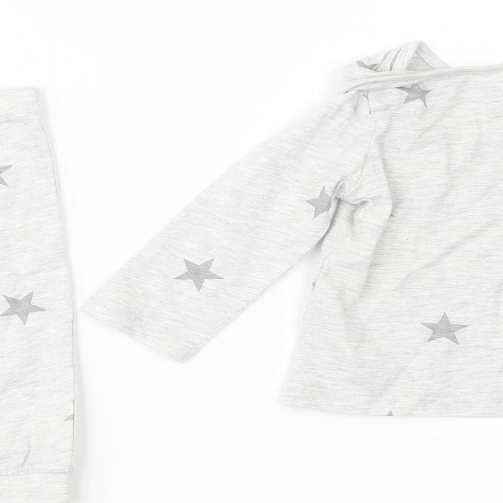 F&F Baby Grey Geometric Cotton  Pyjama Set Size 6-9 Months  Pullover - Family
