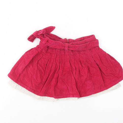 Sisley Baby Pink  Cotton Skater Skirt Size 12-18 Months  Zip