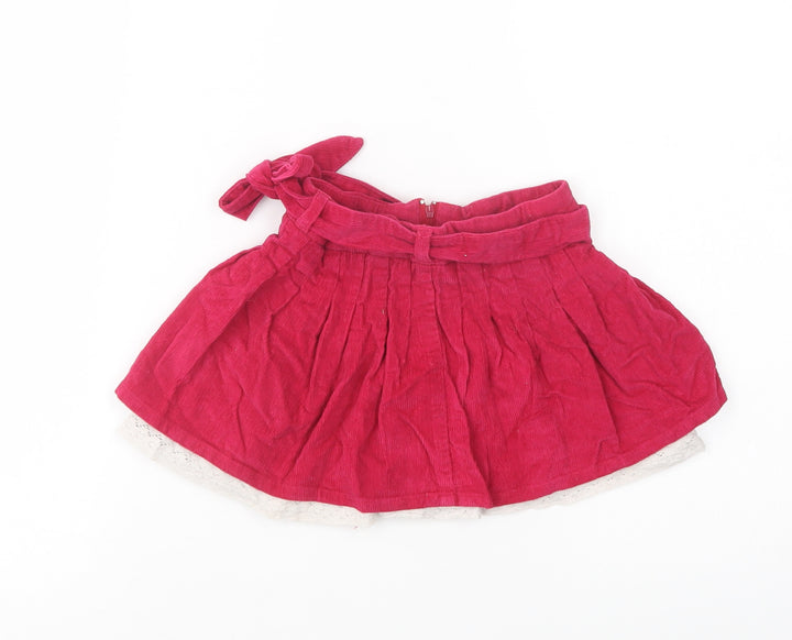 Sisley Baby Pink Cotton Skater Skirt Size 12-18 Months Zip