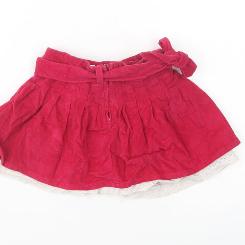 Sisley Baby Pink  Cotton Skater Skirt Size 12-18 Months  Zip