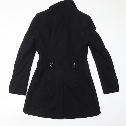 Claudia Strater Womens Black   Pea Coat Coat Size 8  Button