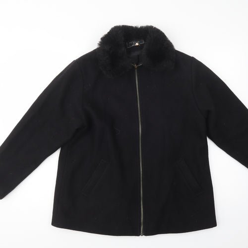 Tanya Womens Black   Jacket  Size S  Zip