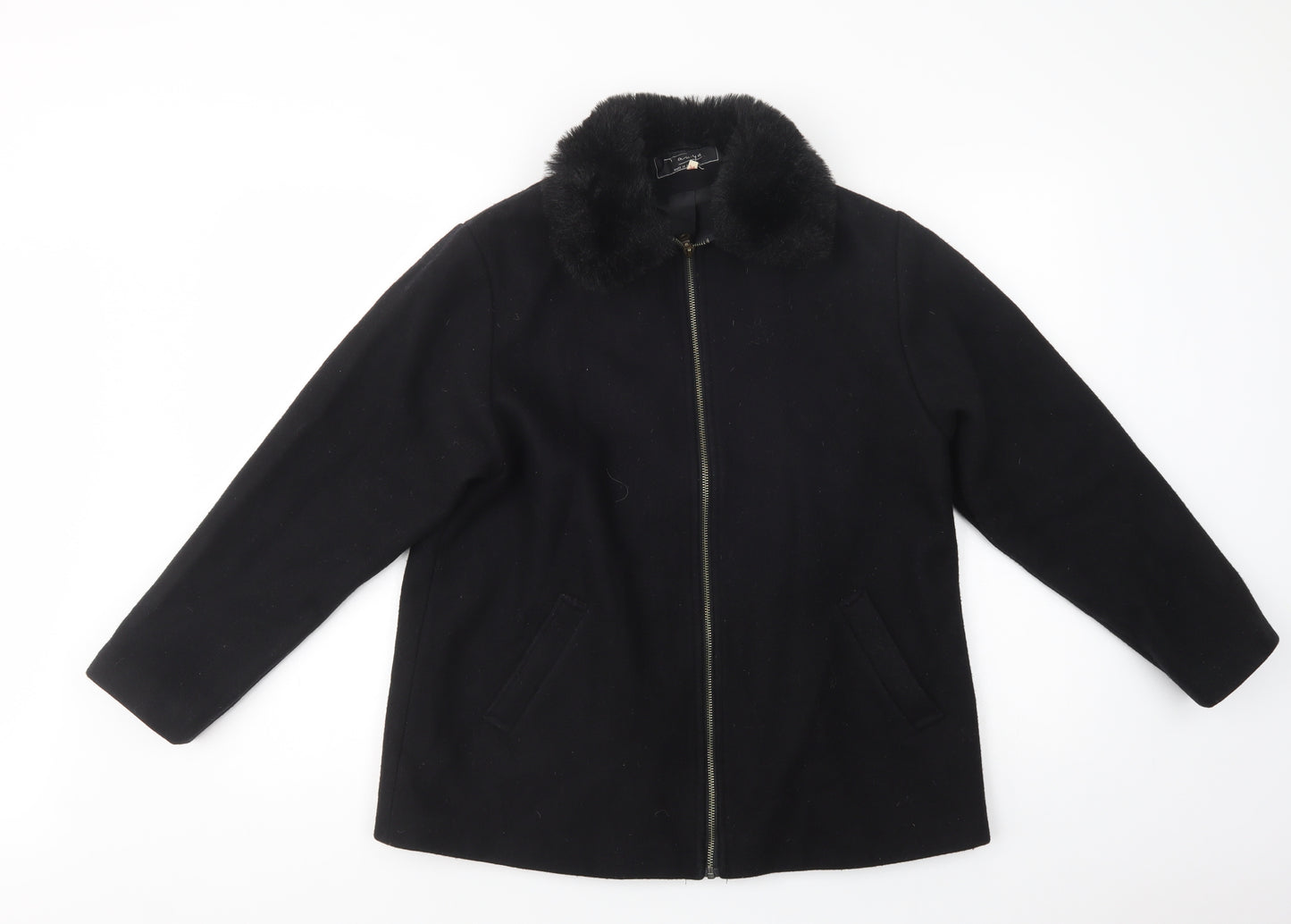 Tanya Womens Black   Jacket  Size S  Zip