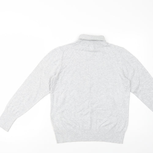 Dunnes Stores Womens Grey Roll Neck  Viscose Pullover Jumper Size L