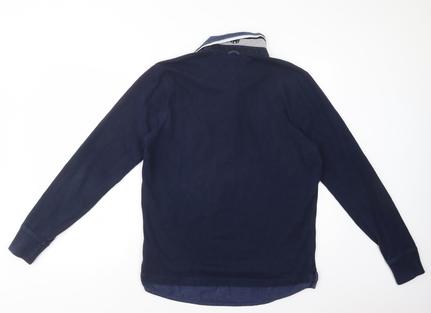 Tommy Hilfiger Mens Blue  Cotton  Polo Size M Collared Button