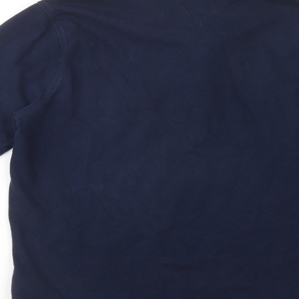 Tommy Hilfiger Mens Blue  Cotton  Polo Size M Collared Button