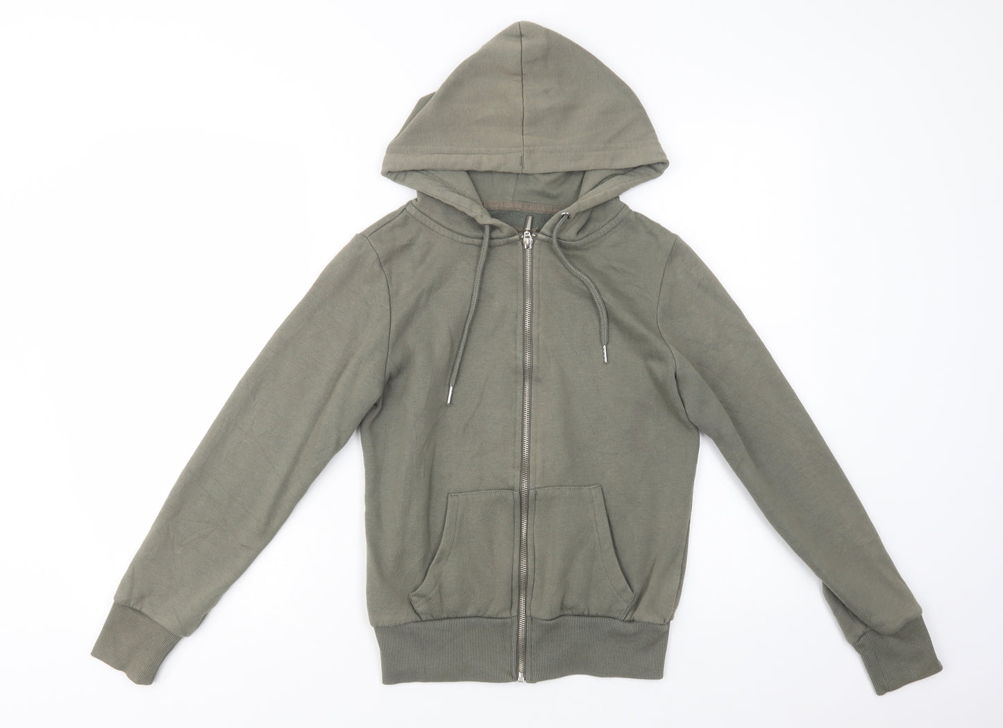 Atmosphere Womens Green  Cotton Full Zip Hoodie Size 6  Zip
