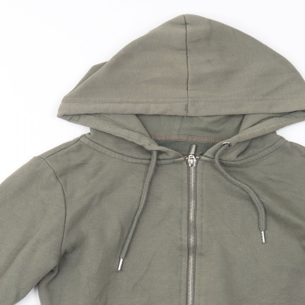 Atmosphere Womens Green  Cotton Full Zip Hoodie Size 6  Zip
