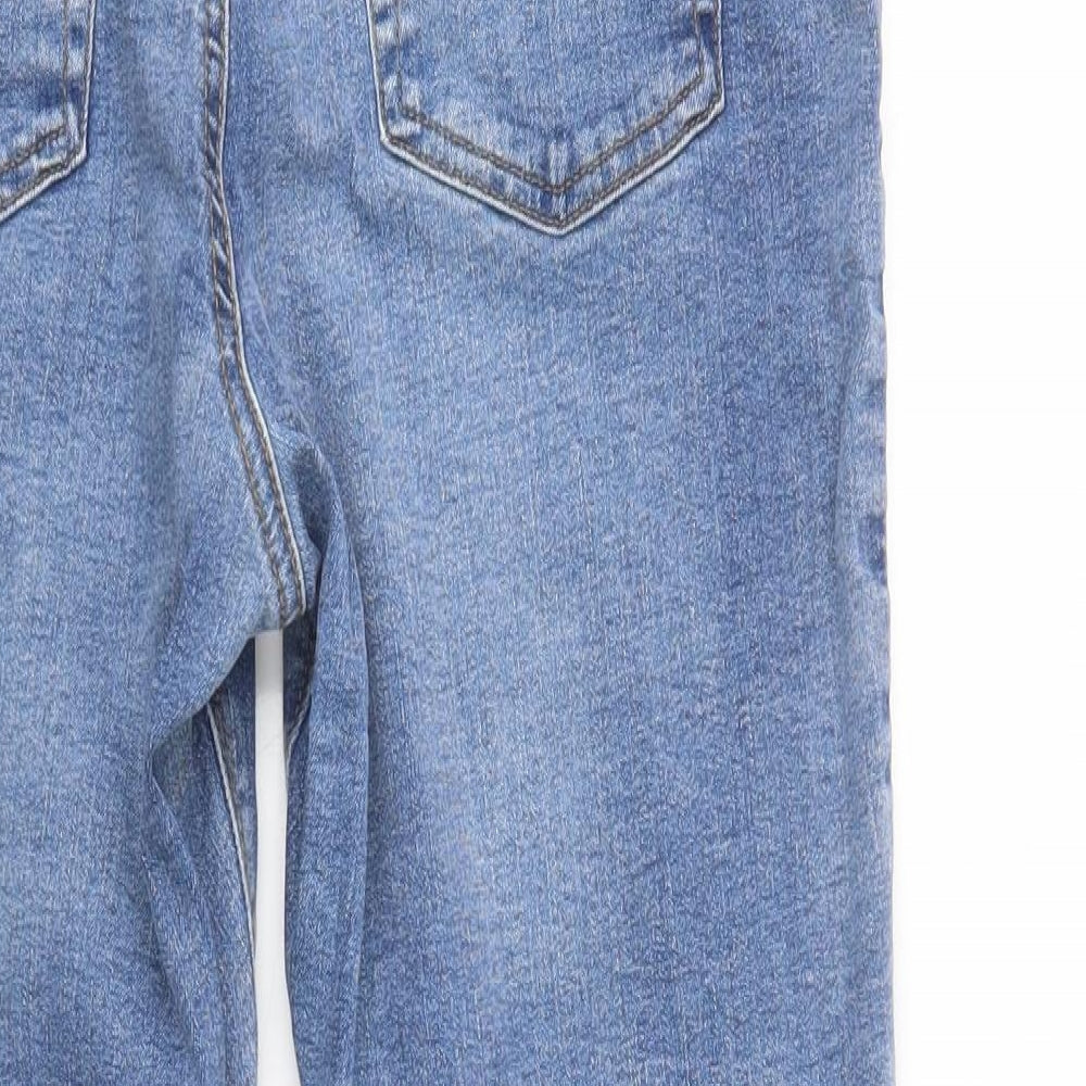 Primark Womens Blue  Cotton Skinny Jeans Size 16 L27 in Regular Button