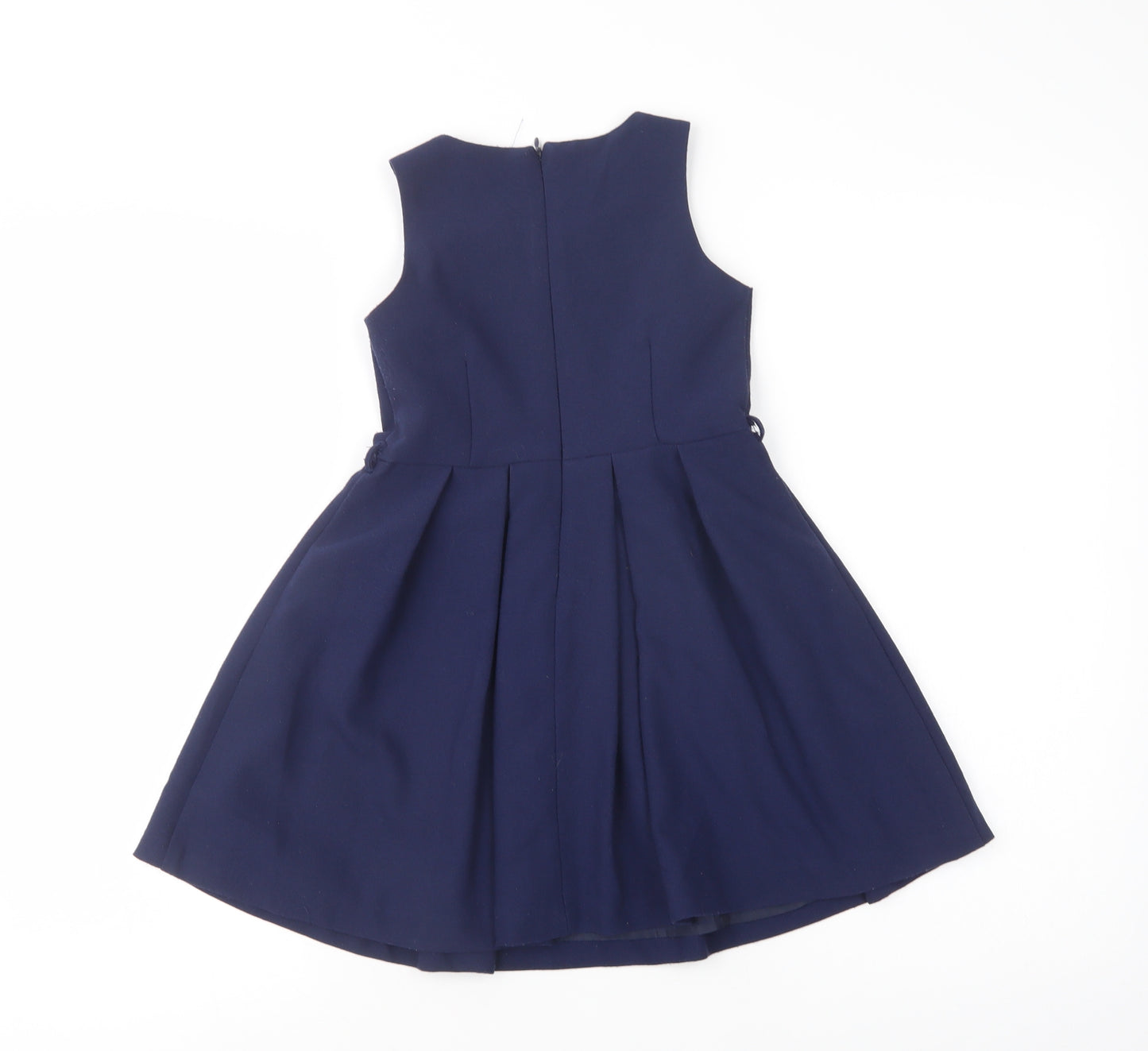 Cool Club Girls Blue  Polyester Fit & Flare  Size 5 Years  Crew Neck Zip