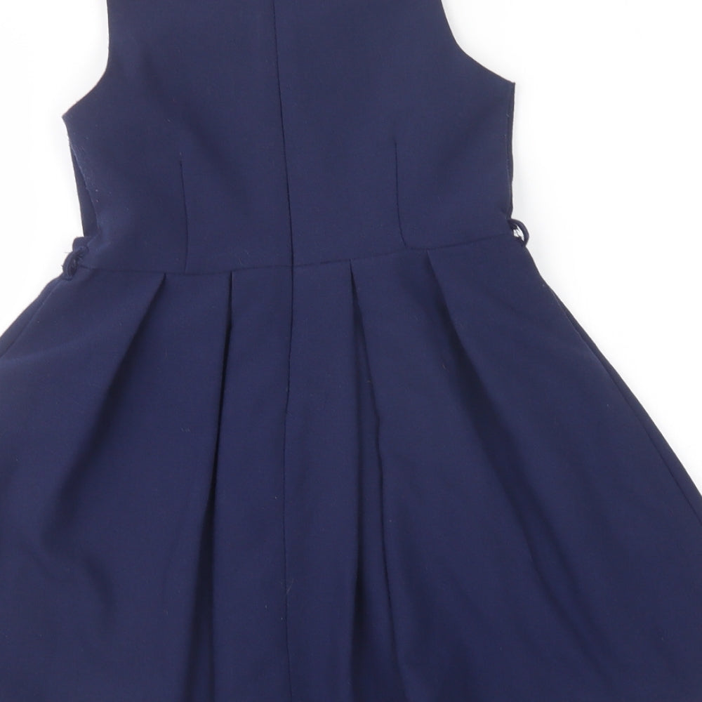 Cool Club Girls Blue  Polyester Fit & Flare  Size 5 Years  Crew Neck Zip