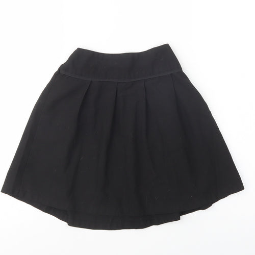 TU Girls Black  Polyester Pleated Skirt Size 7 Years  Regular  - School Wear
