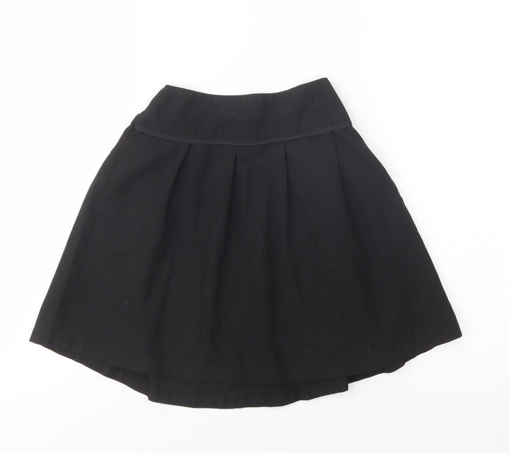 TU Girls Black Polyester Pleated Skirt Size 7 Years Regular - School Wear