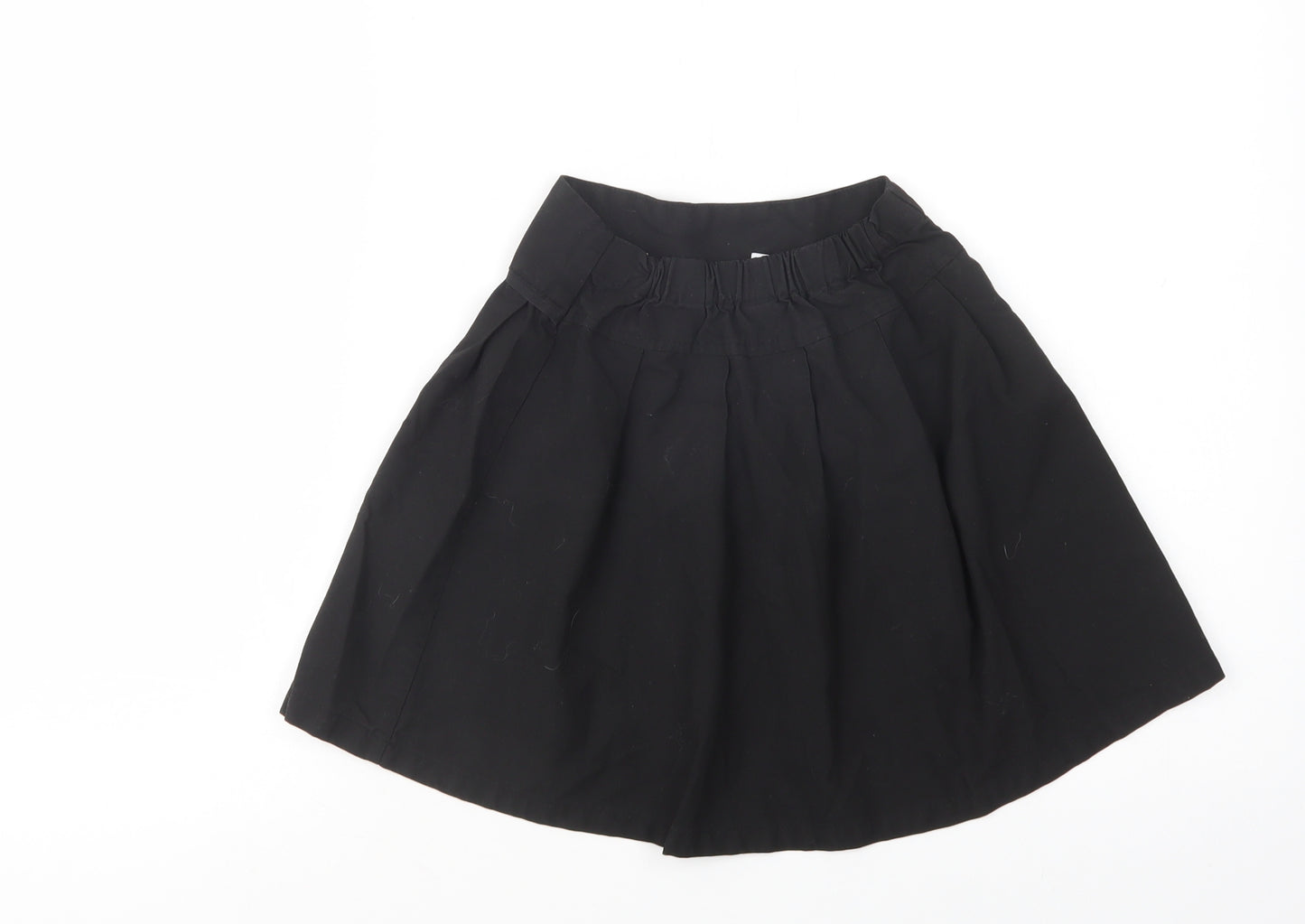 TU Girls Black  Polyester Pleated Skirt Size 7 Years  Regular  - School Wear