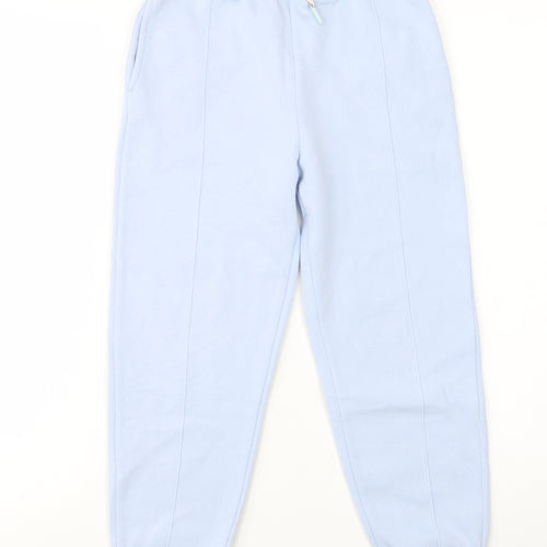 Leigh Tucker Girls Blue  Cotton Jogger Trousers Size 8-9 Years  Regular Drawstring