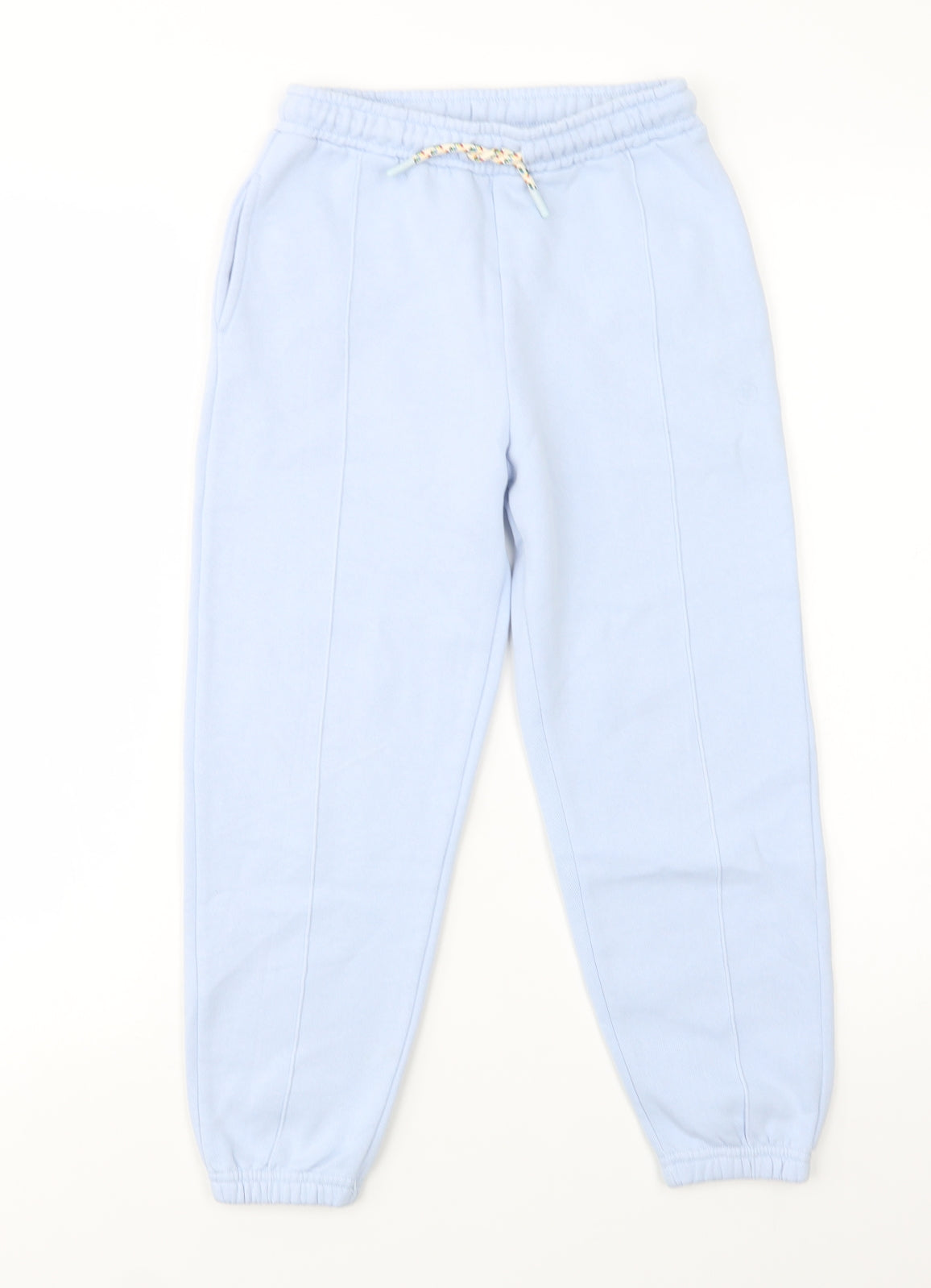 Leigh Tucker Girls Blue  Cotton Jogger Trousers Size 8-9 Years  Regular Drawstring