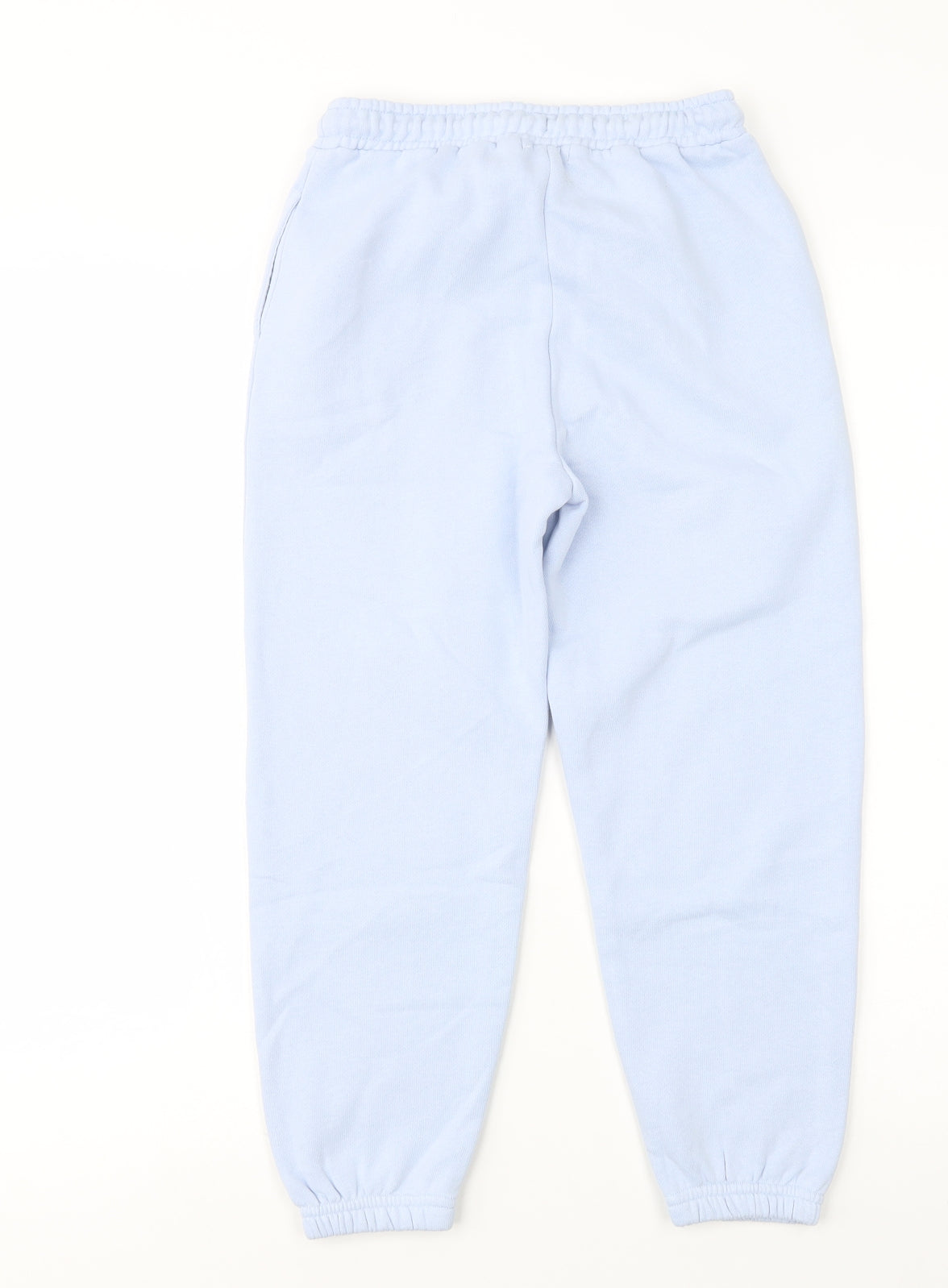 Leigh Tucker Girls Blue  Cotton Jogger Trousers Size 8-9 Years  Regular Drawstring