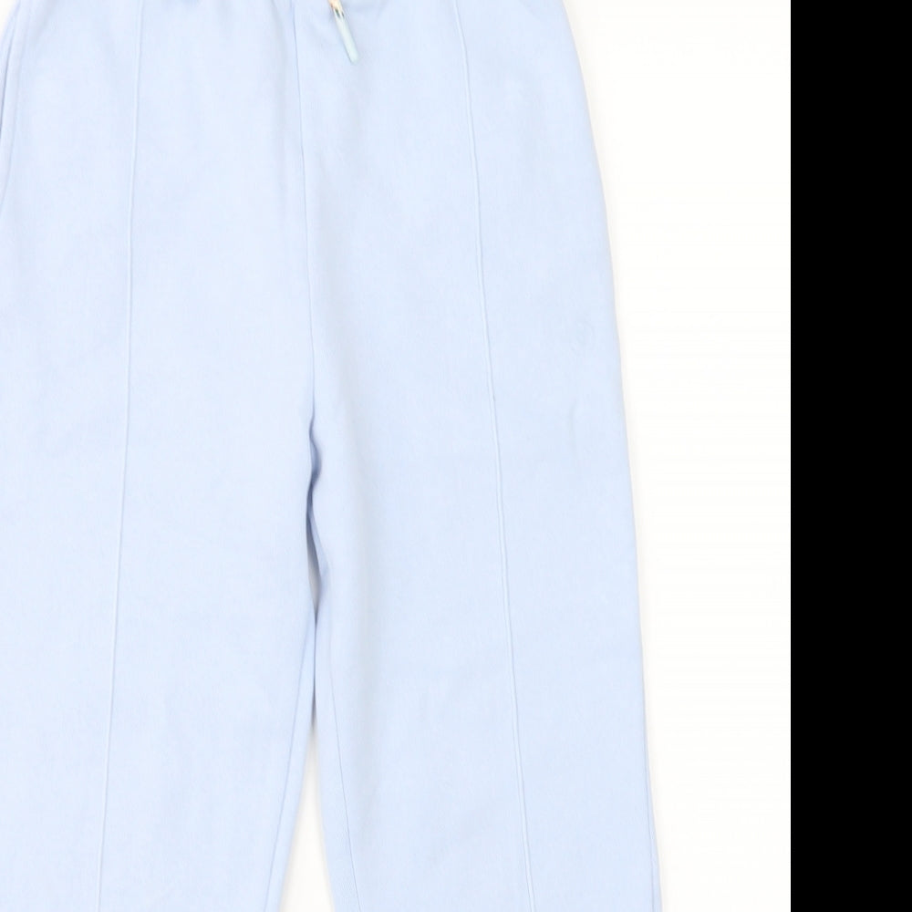 Leigh Tucker Girls Blue  Cotton Jogger Trousers Size 8-9 Years  Regular Drawstring