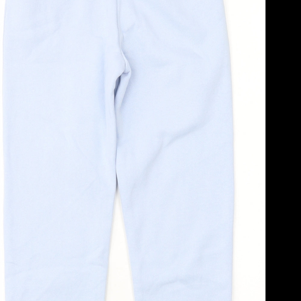 Leigh Tucker Girls Blue  Cotton Jogger Trousers Size 8-9 Years  Regular Drawstring