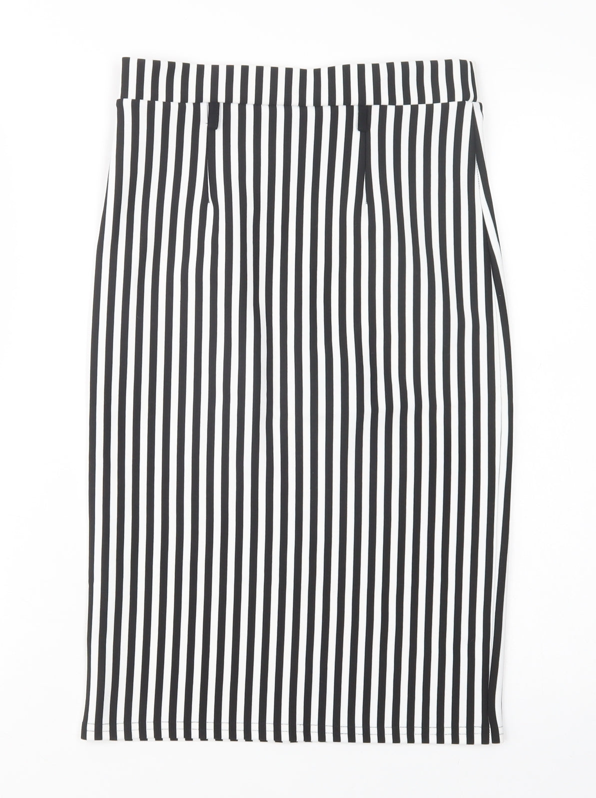 Evita Womens Black Striped Polyester Straight & Pencil Skirt Size 8