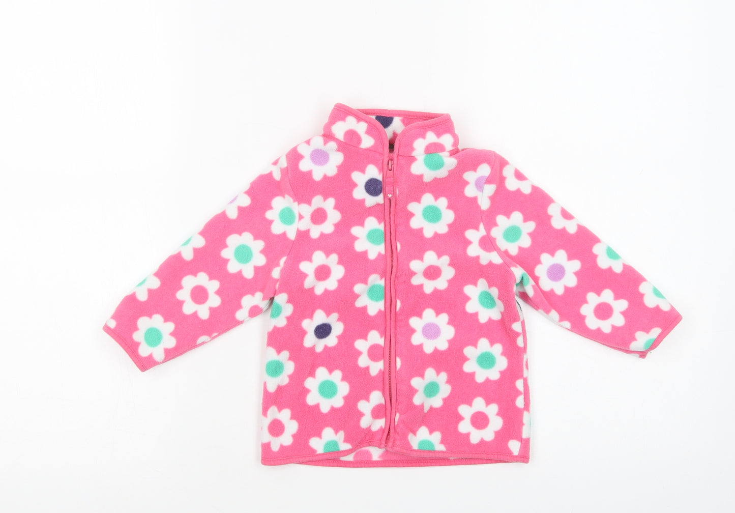 Mothercare Baby Pink Floral  Basic Jacket Jacket Size 12-18 Months   Zip