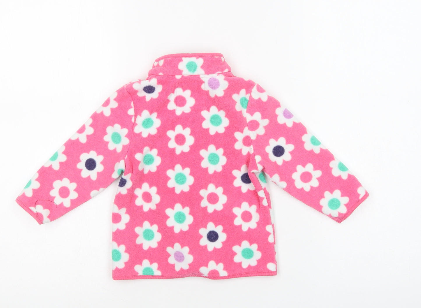 Mothercare Baby Pink Floral  Basic Jacket Jacket Size 12-18 Months   Zip