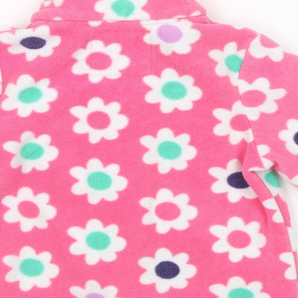 Mothercare Baby Pink Floral  Basic Jacket Jacket Size 12-18 Months   Zip